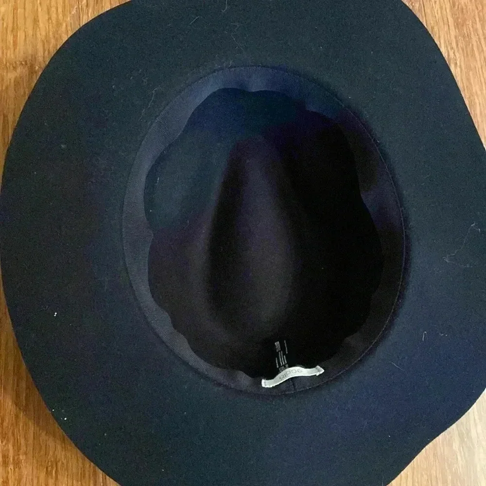 Black wool hat - ecote - 1 size- 3 in brim - Picture 3 of 5